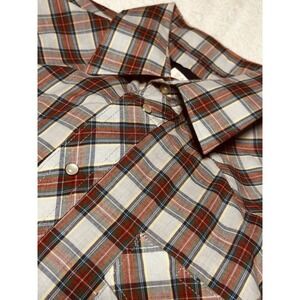 Wrangler Shirt Mens Sz L White‎  Pearl Snap Western Cowboy Rodeo Long Sleeve